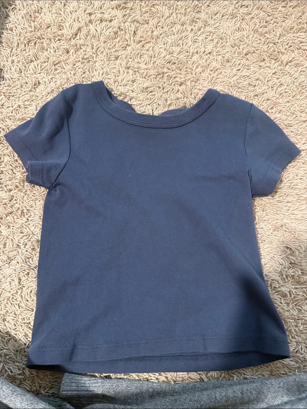 John gault one size navy blue baby tee